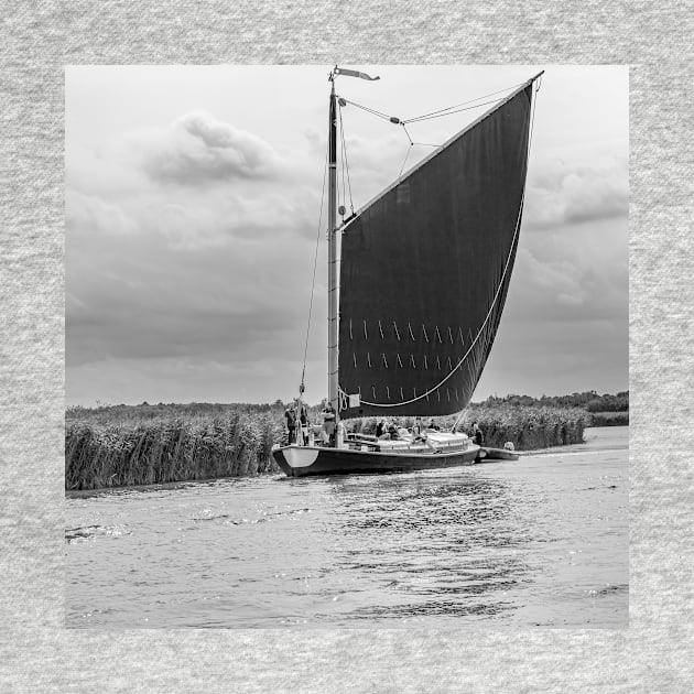 Traditional Norfolk wherry on the River Bure, Norfolk Broads by yackers1